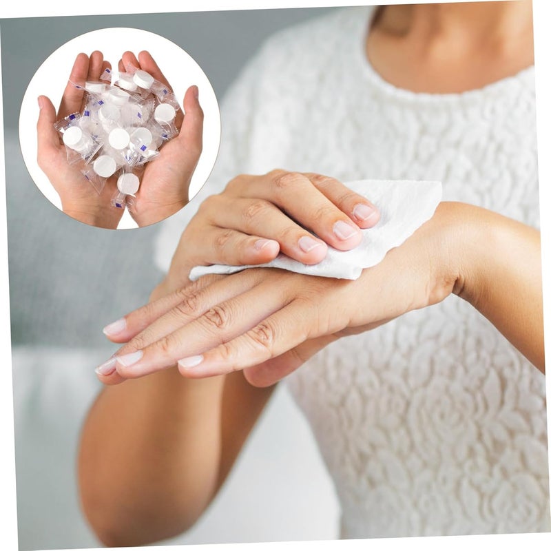 نوليتوي 100 قطعة مناديل منقوشة مضغوطة محمولة وناعمة للاستخدام لمرة واحدة للسفر - Image 5